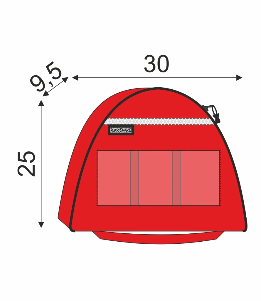 [V30029RD] Innentasche halbrund 30x25x9,5 (7750860)