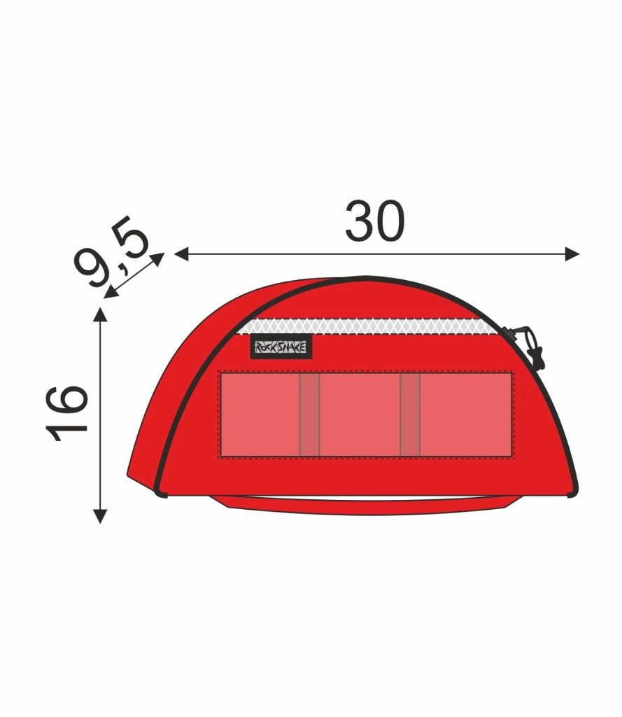 [V30026RD] Innentasche halbrund 30x16x9,5 (7750850)