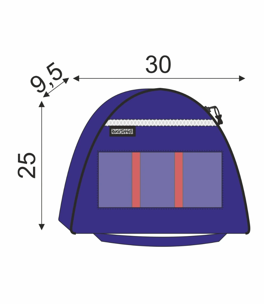 [V30028BL] Innentasche halbrund 30x25x9,5 (7750862)